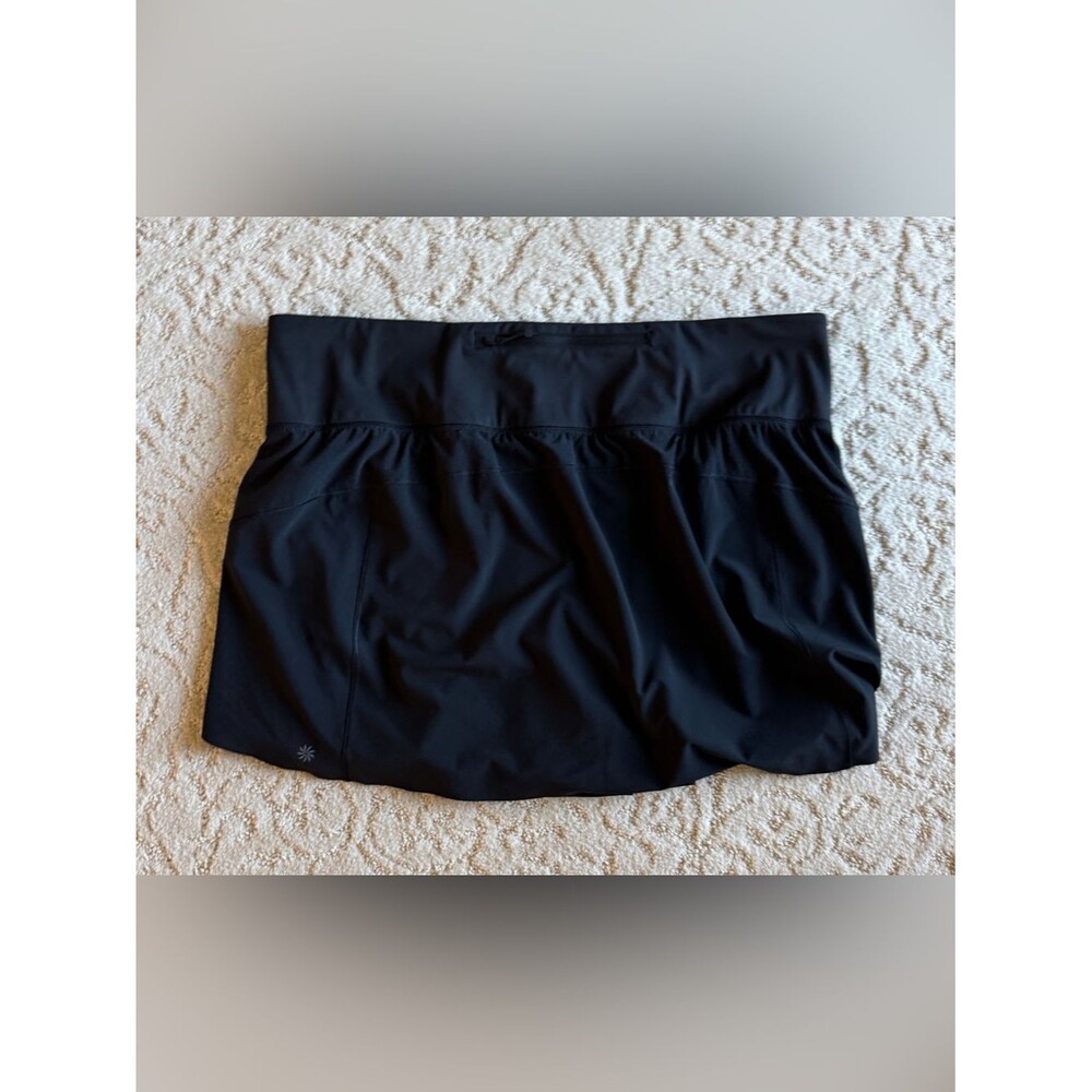 Athleta Run With It Skort 2X Black Active Tennis Pickleball Swim Compression